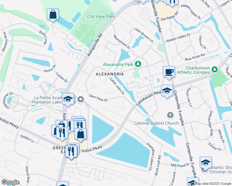 map of restaurants, bars, coffee shops, grocery stores, and more near 5913 Chain Bridge Road in Virginia Beach