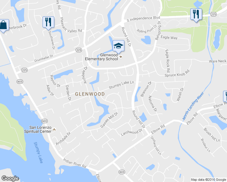 map of restaurants, bars, coffee shops, grocery stores, and more near 3828 Sterncroft Drive in Virginia Beach