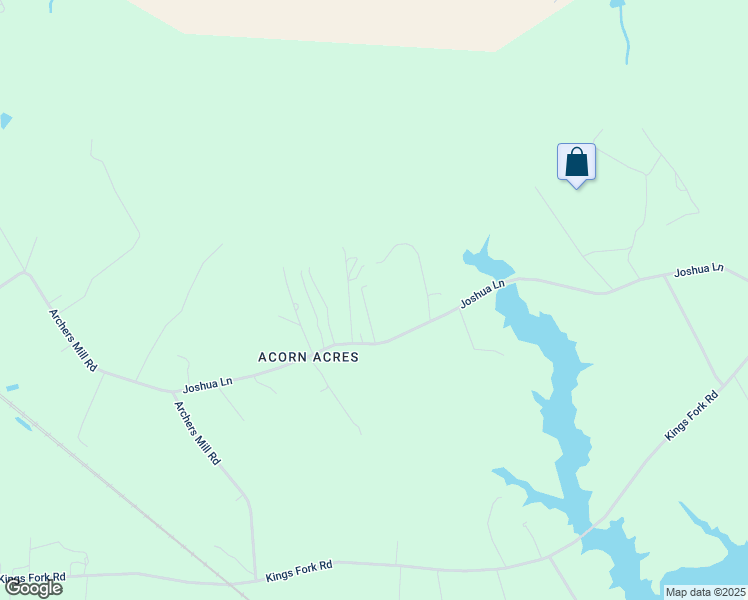 map of restaurants, bars, coffee shops, grocery stores, and more near 2502 Joshua Lane in Suffolk