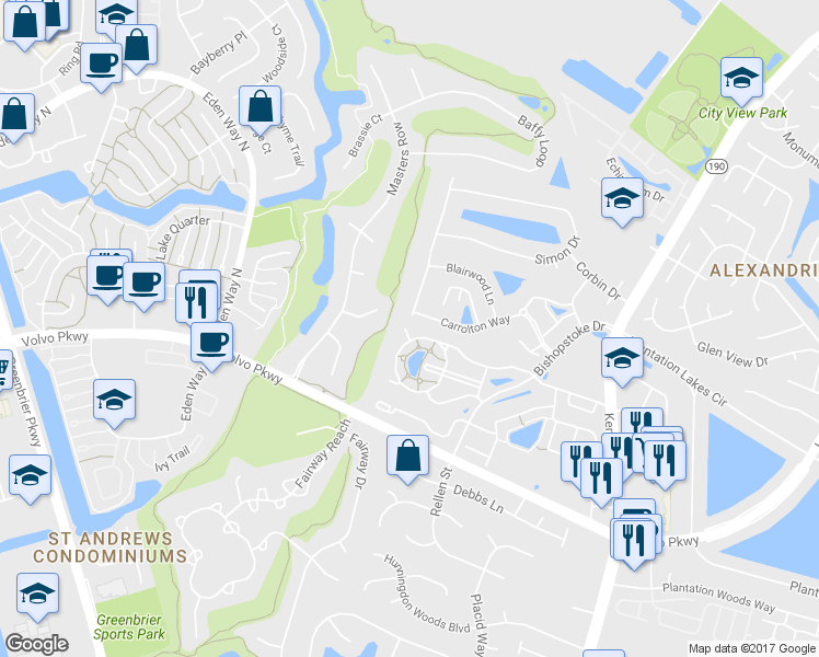 map of restaurants, bars, coffee shops, grocery stores, and more near 1403 Otterbourne Court in Chesapeake