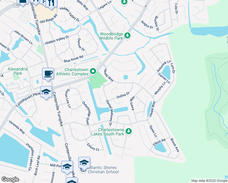 map of restaurants, bars, coffee shops, grocery stores, and more near 940 Hodges Place in Virginia Beach