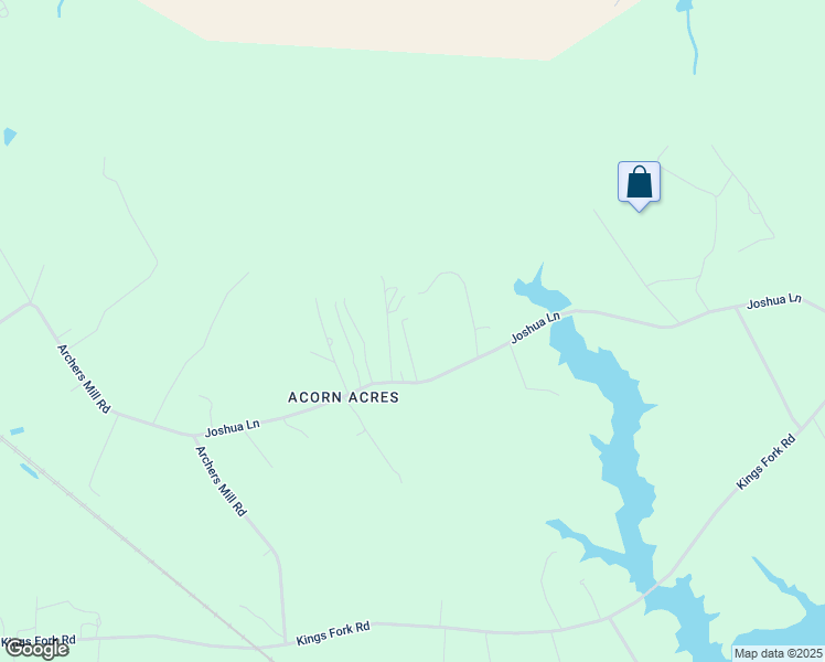 map of restaurants, bars, coffee shops, grocery stores, and more near 2502 Joshua Lane in Suffolk