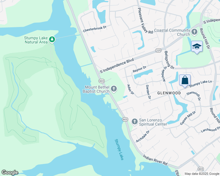 map of restaurants, bars, coffee shops, grocery stores, and more near 4660 Indian River Road in Virginia Beach