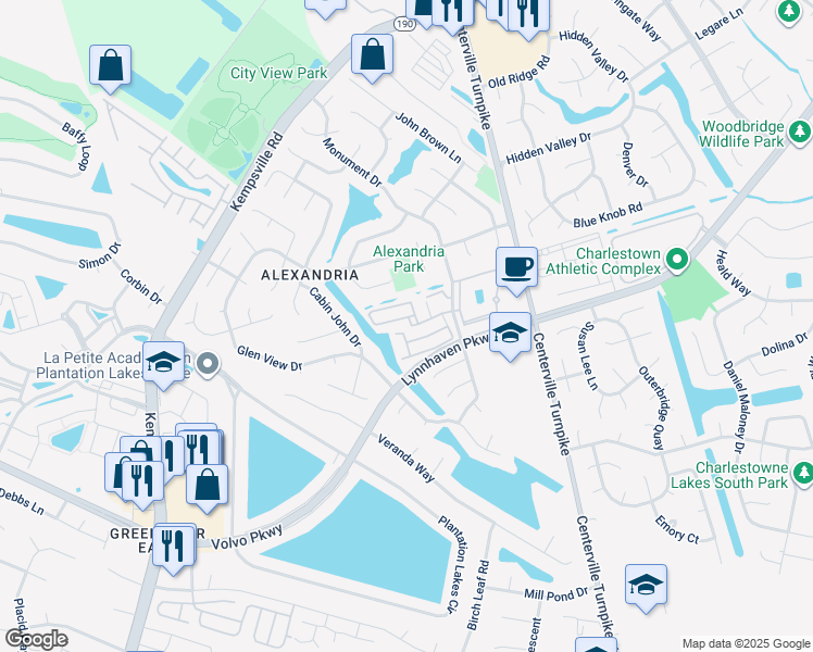 map of restaurants, bars, coffee shops, grocery stores, and more near 5700 Magnolia Chase Way in Virginia Beach