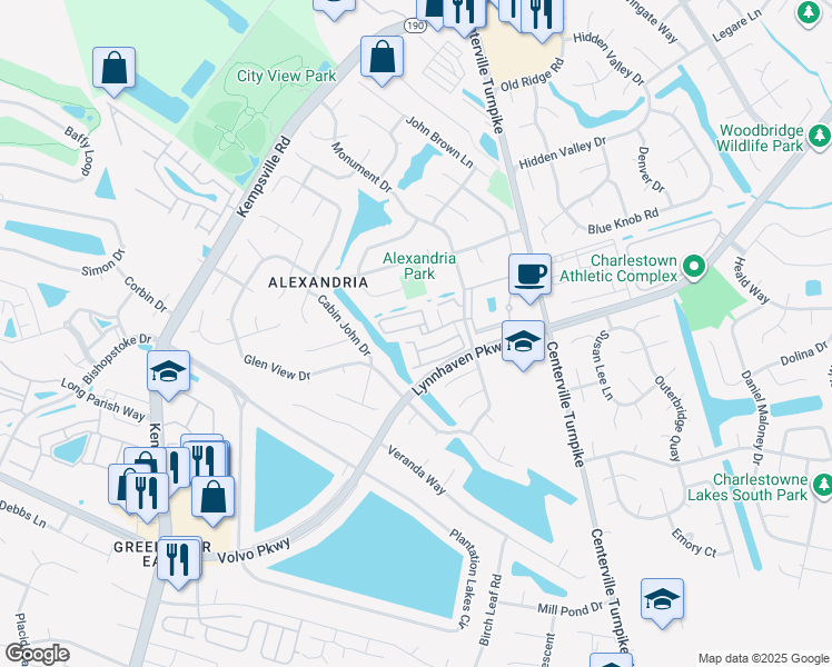 map of restaurants, bars, coffee shops, grocery stores, and more near 5304 Warminster Dr in Virginia Beach
