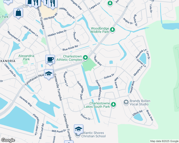 map of restaurants, bars, coffee shops, grocery stores, and more near 2068 Dolina Drive in Virginia Beach