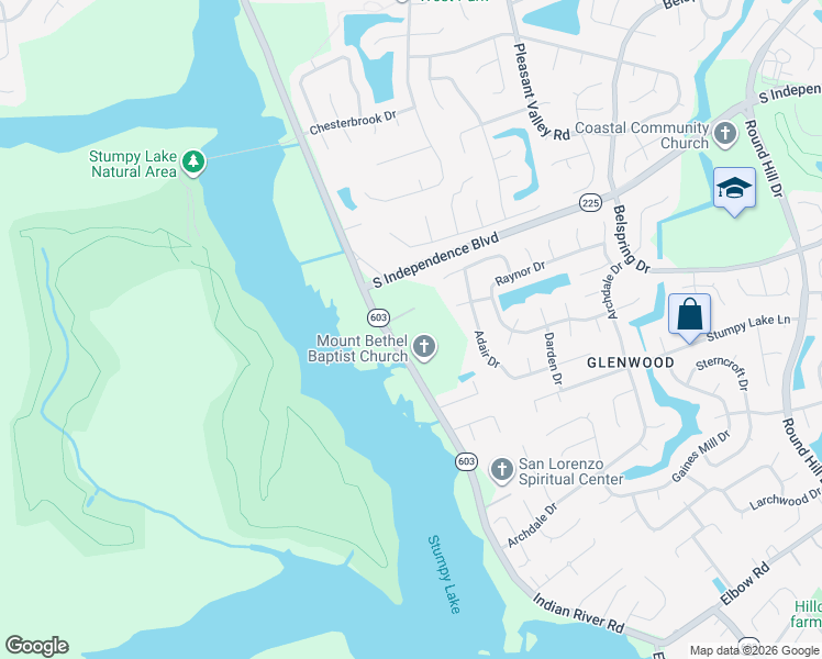 map of restaurants, bars, coffee shops, grocery stores, and more near 4636 Indian River Road in Virginia Beach