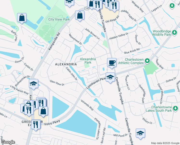 map of restaurants, bars, coffee shops, grocery stores, and more near 5304 Warminster Dr in Virginia Beach
