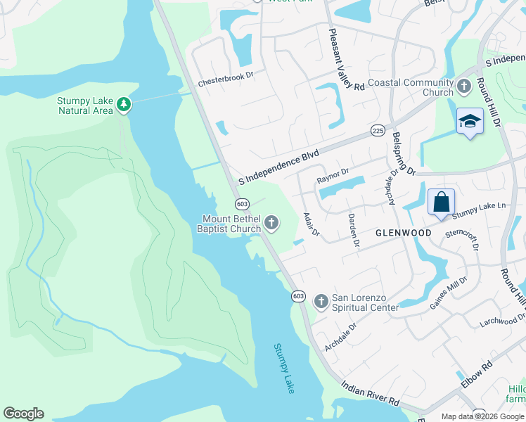 map of restaurants, bars, coffee shops, grocery stores, and more near 4636 Indian River Road in Virginia Beach