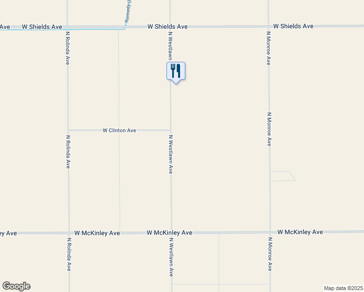 map of restaurants, bars, coffee shops, grocery stores, and more near in Fresno