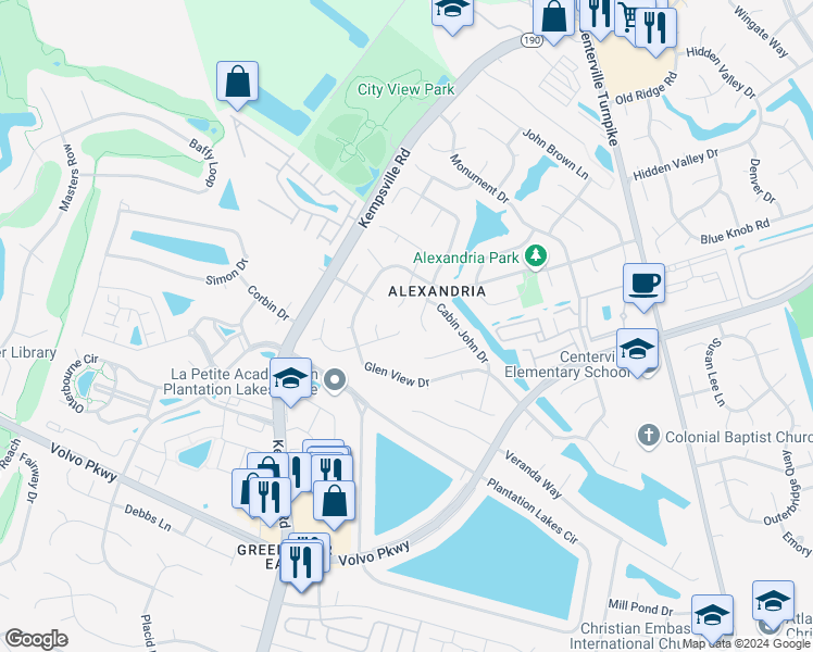 map of restaurants, bars, coffee shops, grocery stores, and more near 2100 Fort Belvoir Drive in Virginia Beach