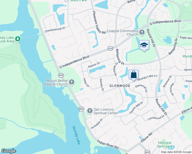 map of restaurants, bars, coffee shops, grocery stores, and more near 2400 Dabney Court in Virginia Beach