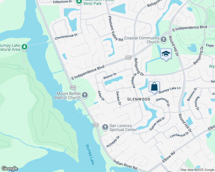 map of restaurants, bars, coffee shops, grocery stores, and more near 2405 Dabney Court in Virginia Beach