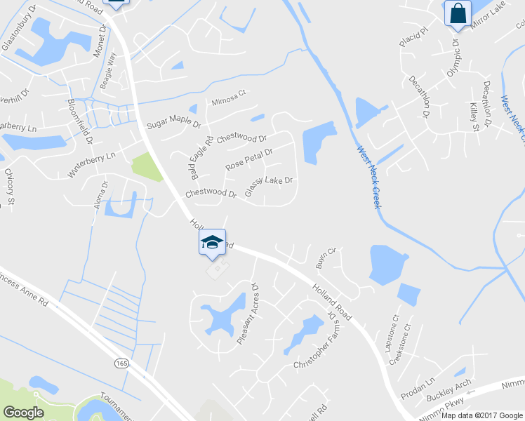 map of restaurants, bars, coffee shops, grocery stores, and more near 1793 Chestwood Drive in Virginia Beach
