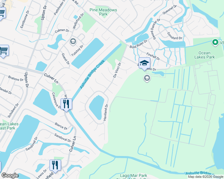 map of restaurants, bars, coffee shops, grocery stores, and more near 924 Chimo Court in Virginia Beach