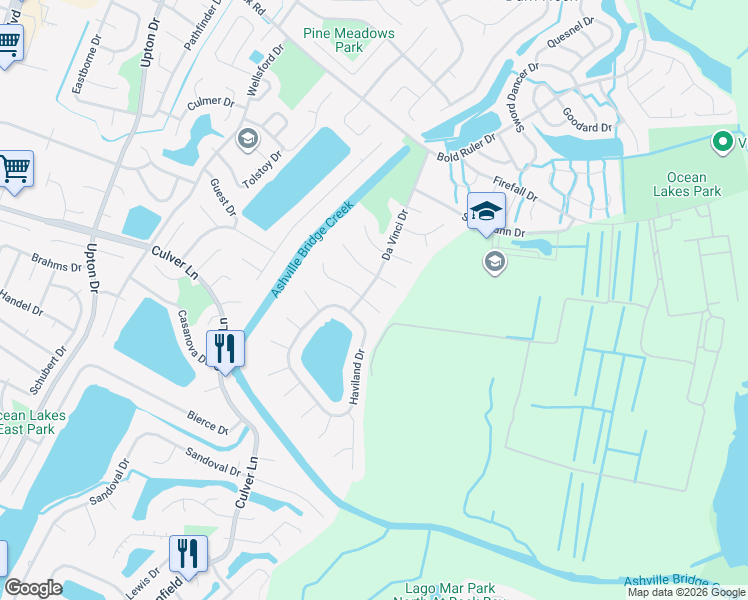 map of restaurants, bars, coffee shops, grocery stores, and more near 924 Chimo Court in Virginia Beach