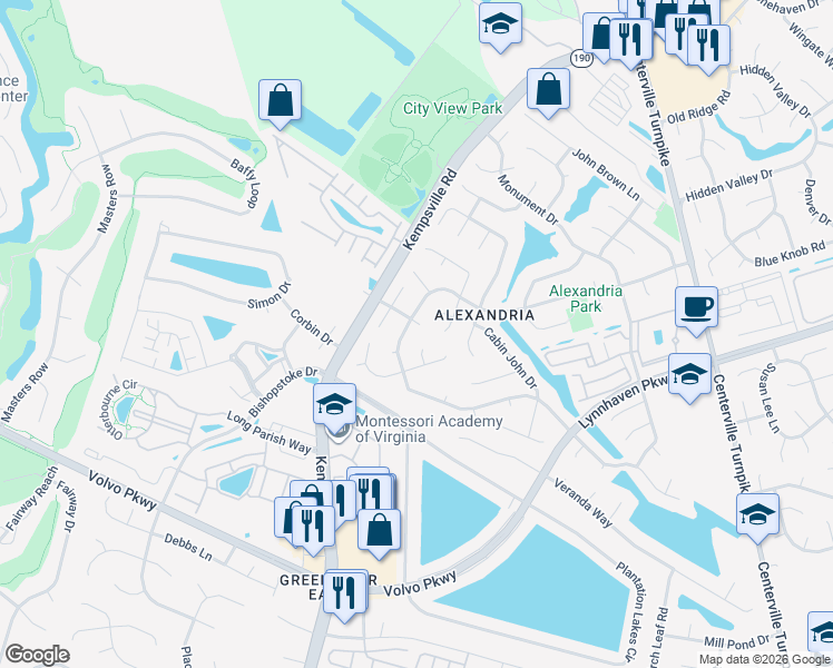 map of restaurants, bars, coffee shops, grocery stores, and more near 5600 Dunn Loring Court in Virginia Beach