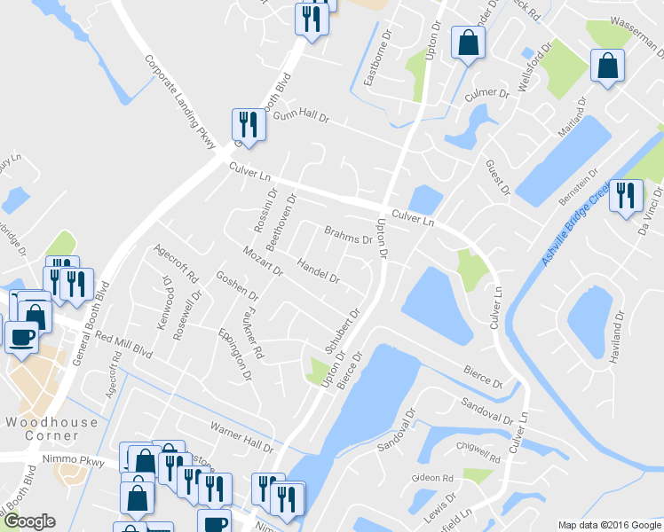 map of restaurants, bars, coffee shops, grocery stores, and more near 1916 Ravel Drive in Virginia Beach