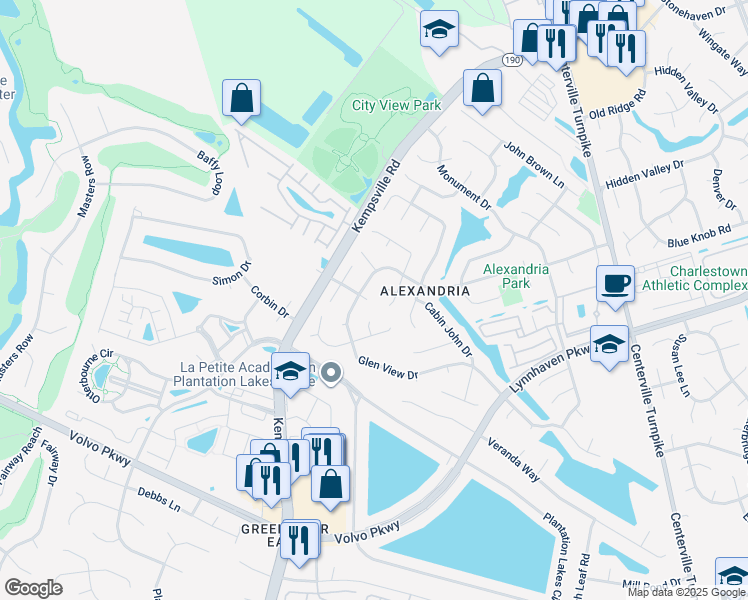 map of restaurants, bars, coffee shops, grocery stores, and more near 5600 Dunn Loring Court in Virginia Beach