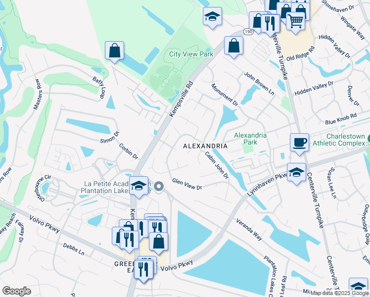 map of restaurants, bars, coffee shops, grocery stores, and more near 5600 Dunn Loring Court in Virginia Beach