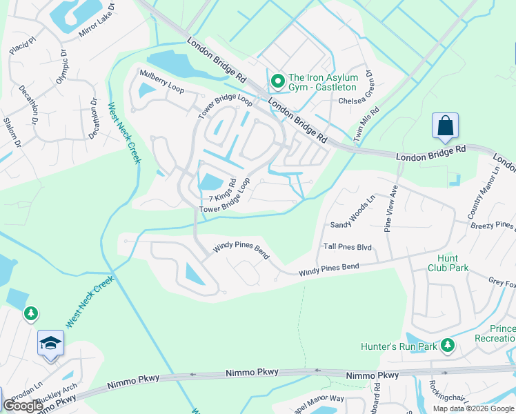 map of restaurants, bars, coffee shops, grocery stores, and more near 2337 Edmenton Drive in Virginia Beach
