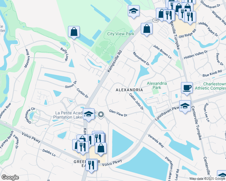 map of restaurants, bars, coffee shops, grocery stores, and more near 5600 Dunn Loring Court in Virginia Beach
