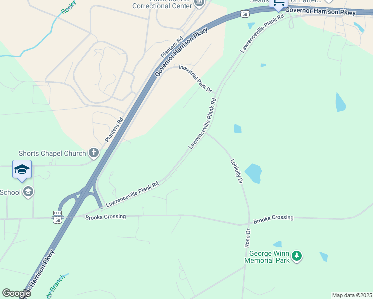 map of restaurants, bars, coffee shops, grocery stores, and more near 3001-4323 Lawrenceville Plank Road in Lawrenceville