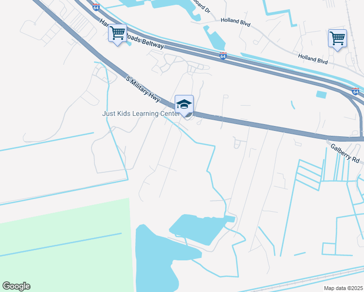 map of restaurants, bars, coffee shops, grocery stores, and more near 825 Colony Manor Road in Chesapeake