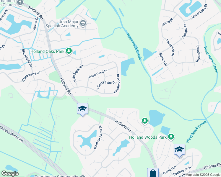 map of restaurants, bars, coffee shops, grocery stores, and more near 2801 Tree Trunk Court in Virginia Beach