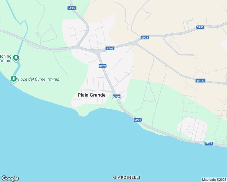 map of restaurants, bars, coffee shops, grocery stores, and more near 41 Viale delle Rose in Plaja Grande