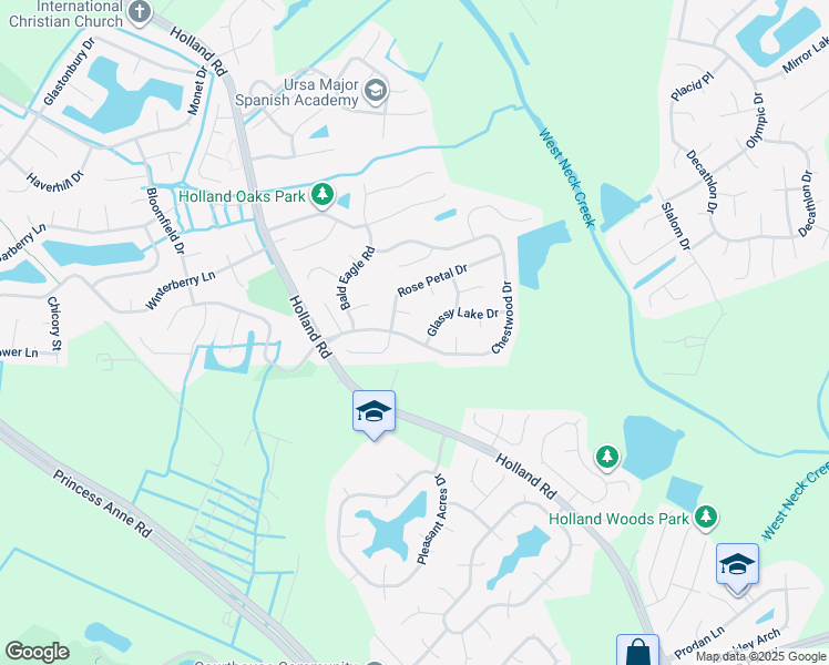 map of restaurants, bars, coffee shops, grocery stores, and more near 1820 Chestwood Drive in Virginia Beach