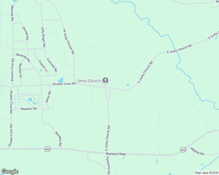 map of restaurants, bars, coffee shops, grocery stores, and more near 1903 East Unity Church Road in Hardin