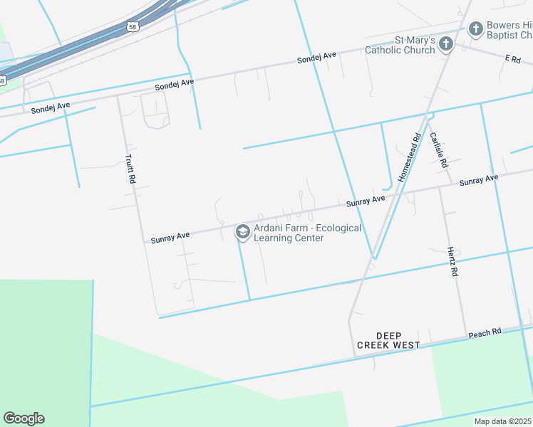 map of restaurants, bars, coffee shops, grocery stores, and more near 4740 Sunray Avenue in Chesapeake