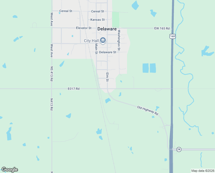 map of restaurants, bars, coffee shops, grocery stores, and more near 103 Elm Street in Delaware