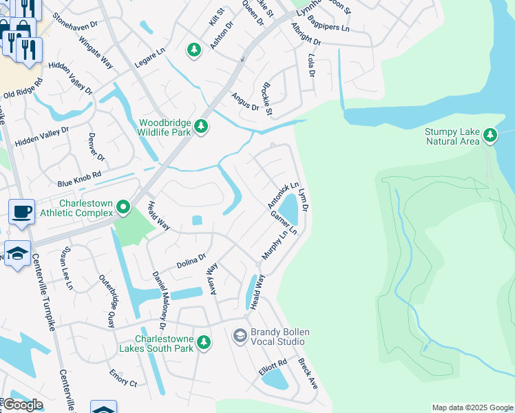 map of restaurants, bars, coffee shops, grocery stores, and more near 1853 Garner Lane in Virginia Beach