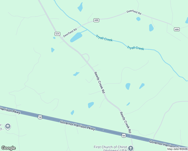 map of restaurants, bars, coffee shops, grocery stores, and more near 715-753 Reedy Creek Road in Freeman