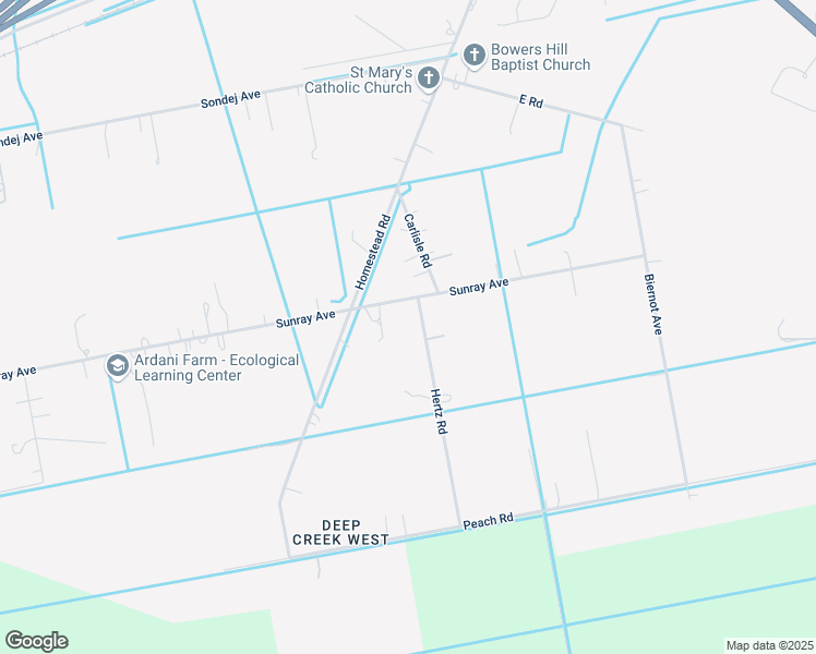 map of restaurants, bars, coffee shops, grocery stores, and more near 384 Hertz Road in Chesapeake