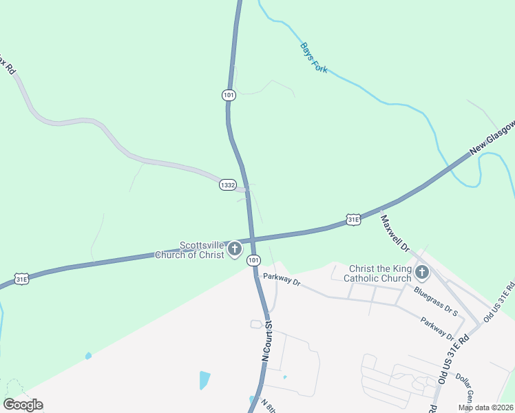 map of restaurants, bars, coffee shops, grocery stores, and more near Smith Grove Road (Alt) in Allen County