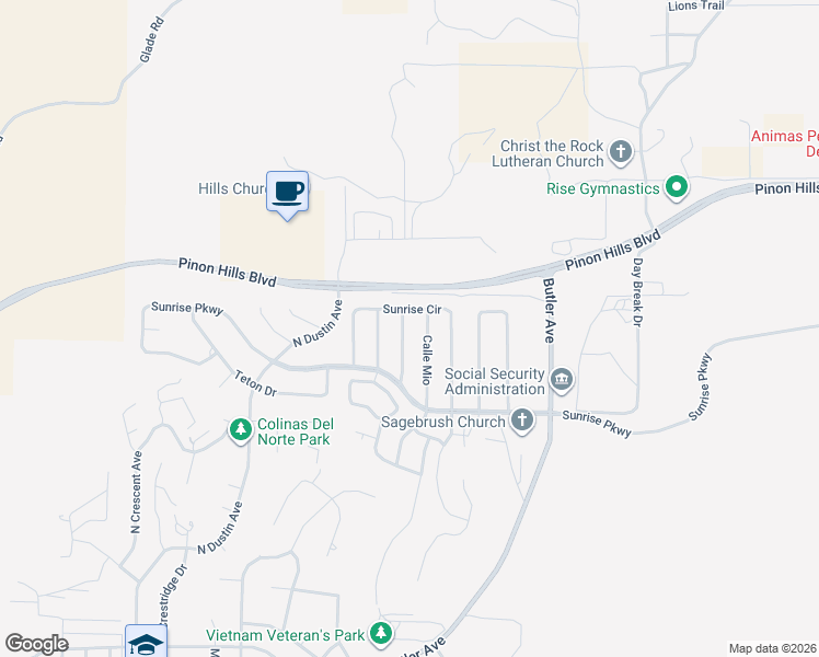 map of restaurants, bars, coffee shops, grocery stores, and more near 4771 Calle Mio in Farmington