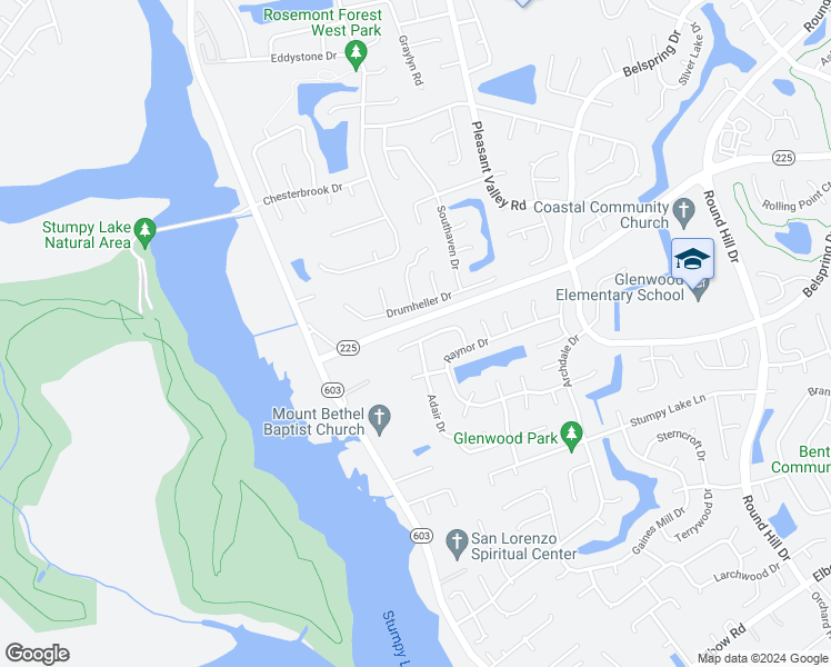map of restaurants, bars, coffee shops, grocery stores, and more near 1348 Akinburry Road in Virginia Beach