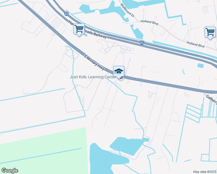 map of restaurants, bars, coffee shops, grocery stores, and more near 828 Dana Drive in Chesapeake
