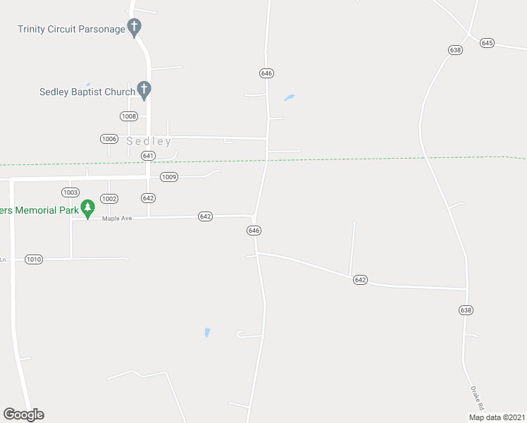 map of restaurants, bars, coffee shops, grocery stores, and more near 18153 Rosemont Road in Sedley