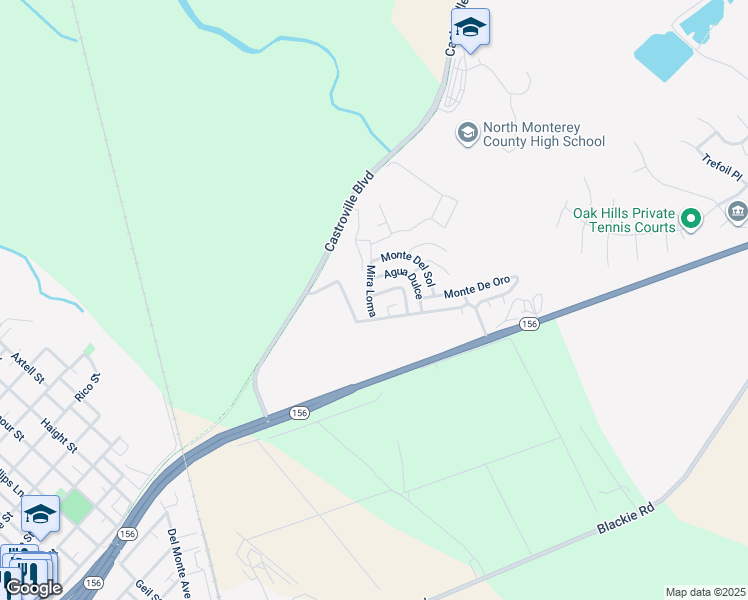map of restaurants, bars, coffee shops, grocery stores, and more near 13302 Mira Loma in Castroville