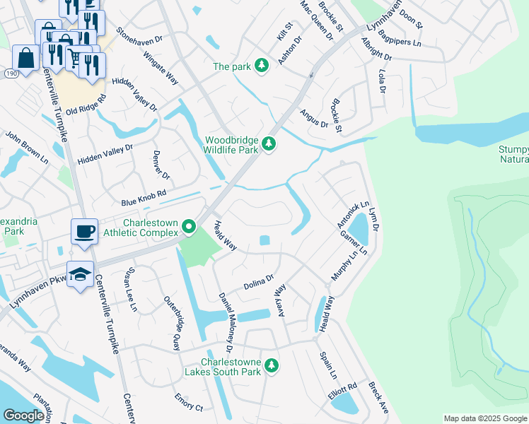 map of restaurants, bars, coffee shops, grocery stores, and more near 2048 Bizzone Circle in Virginia Beach