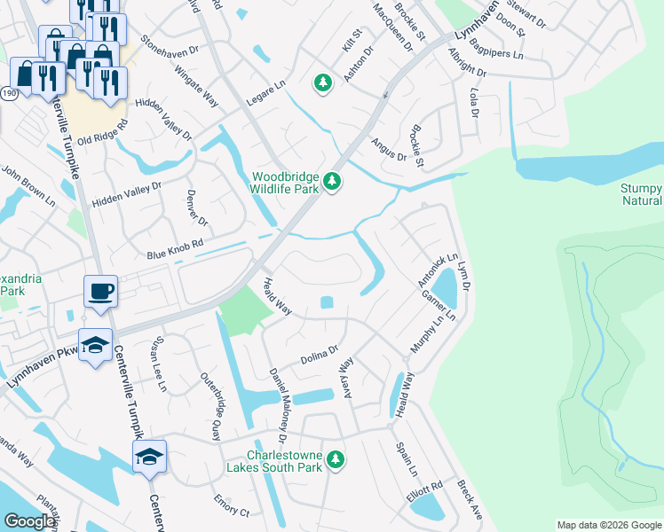 map of restaurants, bars, coffee shops, grocery stores, and more near 2036 Bizzone Circle in Virginia Beach