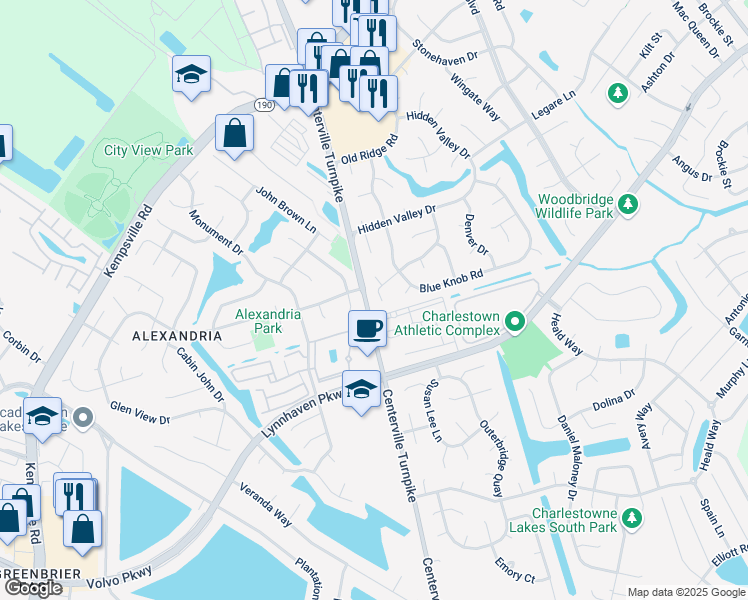 map of restaurants, bars, coffee shops, grocery stores, and more near 2017 Sun Valley Drive in Virginia Beach
