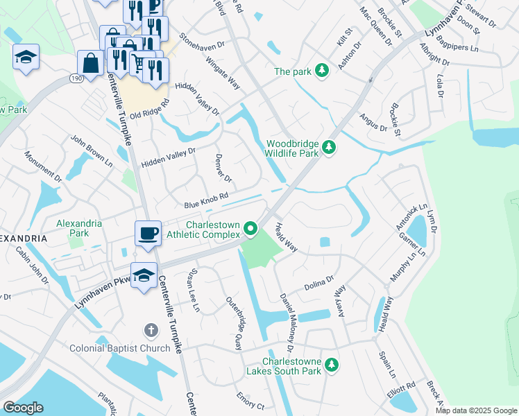 map of restaurants, bars, coffee shops, grocery stores, and more near 5500 Magnolia Run Circle in Virginia Beach