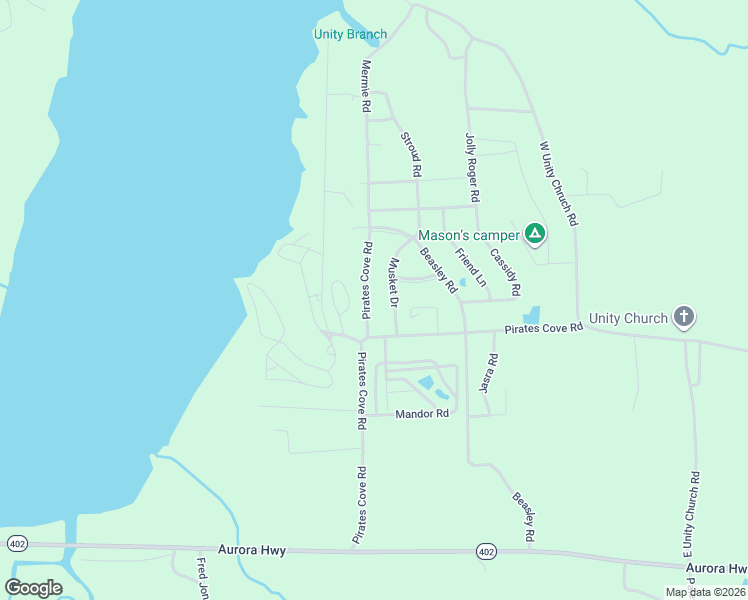 map of restaurants, bars, coffee shops, grocery stores, and more near 90-146 Pirates Cove Road in Hardin