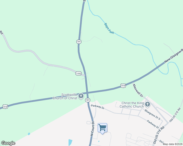 map of restaurants, bars, coffee shops, grocery stores, and more near Smith Grove Road (Alt) in Scottsville