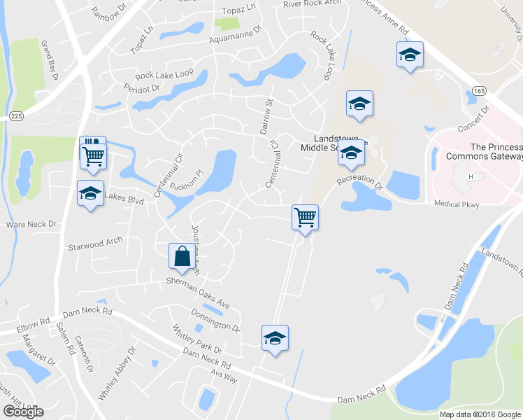 map of restaurants, bars, coffee shops, grocery stores, and more near 3773 Grey Dove Lane in Virginia Beach